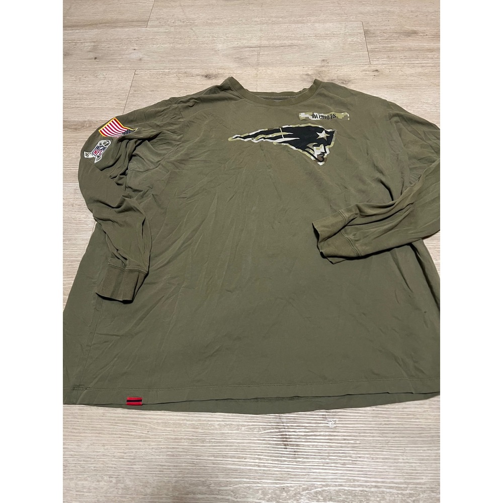 Nike New England Patriots Dri Fit Shirt Mens 3XL‎ Salute To Service Long Sleeve